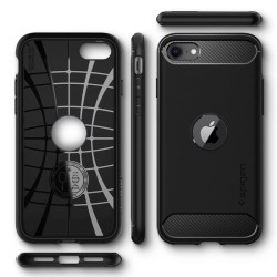 Husa Antisoc Spigen Rugged Armor pentru iPhone SE 2 / iPhone SE 3, Negru Husa Antisoc Spigen Rugged Armor pentru iPhone SE 2 / iPhone SE 3, Negru