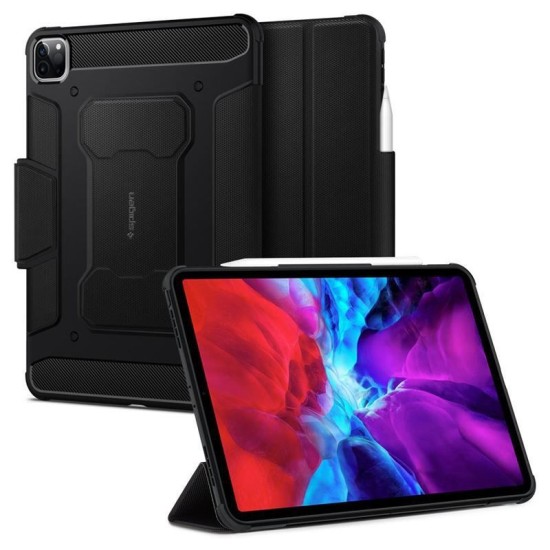 Husa de protectie tableta Spigen, Rugged Armor pentru Apple iPad PRO 11 2020/ 2021/ 2022, Negru (Ingredi, ACS01024) by www.silkase.ro