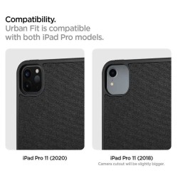 Husa de protectie textila Spigen Urban Fit pentru iPad Pro 11 (2018-2022), neagra Husa de protectie textila Spigen Urban Fit pentru iPad Pro 11 (2018-2022), neagra
