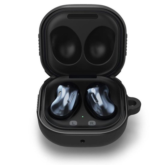Husa Spigen Rugged Armor compatibila cu Samsung Galaxy Buds 2/Pro/Live/Buds 2 Pro/FE Matte Black (Ingredi, ASD01276) by www.silkase.ro