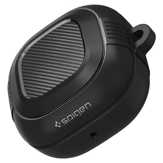 Husa Spigen Rugged Armor compatibila cu Samsung Galaxy Buds 2/Pro/Live/Buds 2 Pro/FE Matte Black (Ingredi, ASD01276) by www.silkase.ro