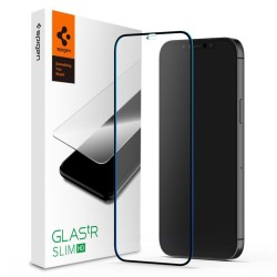 Folie de protectie Spigen Sticla FC pentru iPhone 12 Pro Max, Black Folie de protectie Spigen Sticla FC pentru iPhone 12 Pro Max, Black