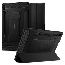 Husa de protectie tableta Spigen, Rugged Armor pentru Samsung Galaxy TAB S7+/ S8+ PLUS 12.4, Negru