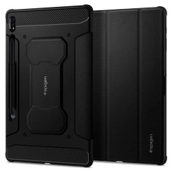 Husa de protectie tableta Spigen, Rugged Armor pentru Samsung Galaxy TAB S7+/ S8+ PLUS 12.4, Negru Husa de protectie tableta Spigen, Rugged Armor pentru Samsung Galaxy TAB S7+/ S8+ PLUS 12.4, Negru