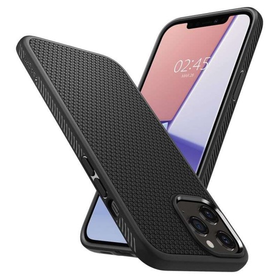 Husa iPhone 12 Pro Max SPIGEN Liquid Air Neagra (iPhone 12 Pro Max, ACS01617) by www.silkase.ro