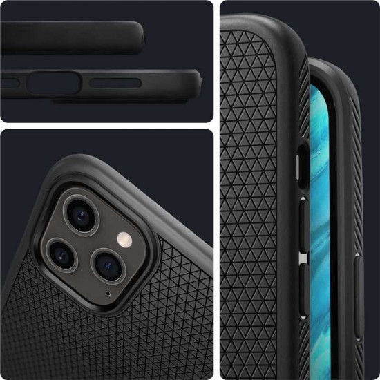 Husa iPhone 12 Pro Max SPIGEN Liquid Air Neagra (iPhone 12 Pro Max, ACS01617) by www.silkase.ro