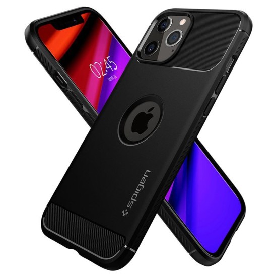 Husa de protectie Spigen Rugged Armor compatibil cu Iphone 12 / 12 Pro, Matte Black (Spigen, iPhone 12) by www.silkase.ro Husa de protectie Spigen Rugged Armor compatibil cu Iphone 12 / 12 Pro, Matte Black (iPhone 12, ACS01700) by www.silkase.ro