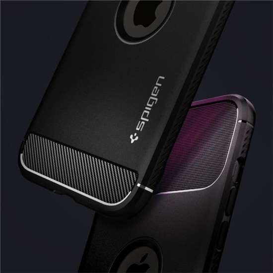 Husa de protectie Spigen Rugged Armor compatibil cu Iphone 12 / 12 Pro, Matte Black (Spigen, iPhone 12) by www.silkase.ro Husa de protectie Spigen Rugged Armor compatibil cu Iphone 12 / 12 Pro, Matte Black (iPhone 12, ACS01700) by www.silkase.ro