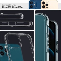 Husa de protectie hibrida Spigen Ultra Hybrid pentru iPhone 12/Pro, transparenta Husa de protectie hibrida Spigen Ultra Hybrid pentru iPhone 12/Pro, transparenta