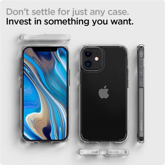 Husa de protectie Spigen Ultra Hybrid compatibil cu Iphone 12 Mini, Crystal Clear (iPhone 12 Mini, ACS01745) by www.silkase.ro