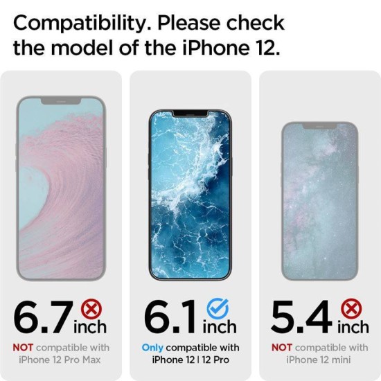 Folie sticla cu sistem de montare Case friendly Spigen GLAS.tR EZ FIT iPhone 12/12 Pro 2-Pack (Spigen, Ingredi) by www.silkase.ro Folie sticla cu sistem de montare Case friendly Spigen GLAS.tR EZ FIT iPhone 12/12 Pro 2-Pack (Ingredi, AGL01801) by www.silkase.ro