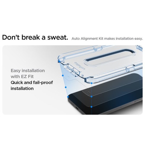 Folie sticla cu sistem de montare Case friendly Spigen GLAS.tR EZ FIT compatibila cu iPhone 12 Mini 2-Pack (Spigen, Ingredi) by www.silkase.ro Folie sticla cu sistem de montare Case friendly Spigen GLAS.tR EZ FIT compatibila cu iPhone 12 Mini 2-Pack (Ingredi, AGL01811) by www.silkase.ro