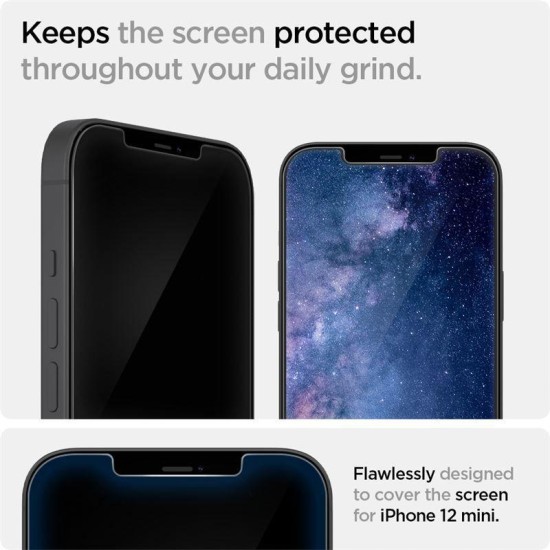 Folie sticla cu sistem de montare Case friendly Spigen GLAS.tR EZ FIT compatibila cu iPhone 12 Mini 2-Pack (Spigen, Ingredi) by www.silkase.ro Folie sticla cu sistem de montare Case friendly Spigen GLAS.tR EZ FIT compatibila cu iPhone 12 Mini 2-Pack (Ingredi, AGL01811) by www.silkase.ro