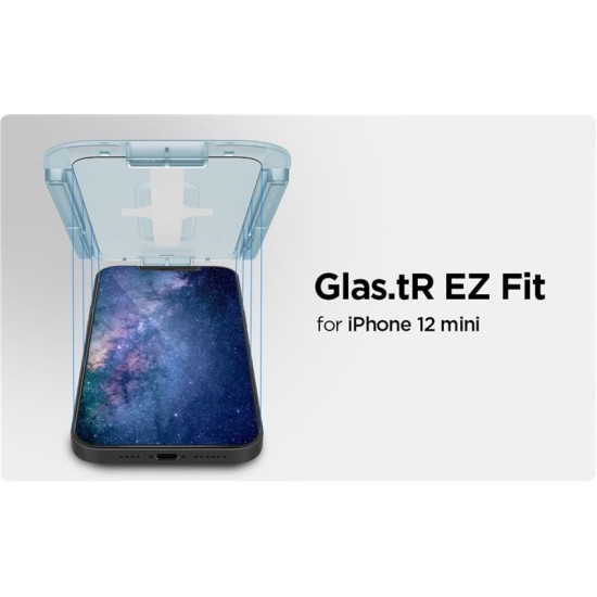 Folie sticla cu sistem de montare Case friendly Spigen GLAS.tR EZ FIT compatibila cu iPhone 12 Mini 2-Pack (Spigen, Ingredi) by www.silkase.ro Folie sticla cu sistem de montare Case friendly Spigen GLAS.tR EZ FIT compatibila cu iPhone 12 Mini 2-Pack (Ingredi, AGL01811) by www.silkase.ro