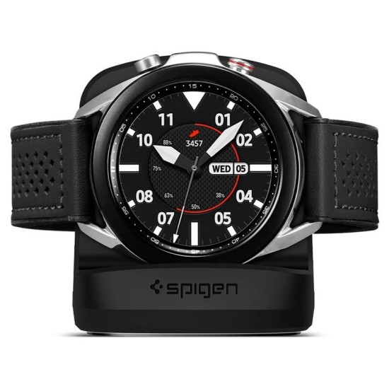 Stand incarcare Spigen S352 compatibil cu Samsung Galaxy Watch 3/4 Black (Spigen, Ingredi) by www.silkase.ro Stand incarcare Spigen S352 compatibil cu Samsung Galaxy Watch 3/4 Black (Ingredi, AMP01859) by www.silkase.ro