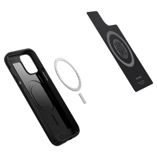Husa Spigen Mag Armor pentru Apple iPhone 12/12 Pro Negru Mat (Spigen, iPhone 12) by www.silkase.ro Husa Spigen Mag Armor pentru Apple iPhone 12/12 Pro Negru Mat (iPhone 12, ACS01865) by www.silkase.ro