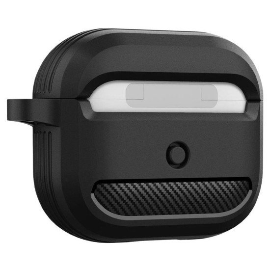 Husa Spigen Rugged Armor pentru Apple AirPods 3 Negru Mat (3, ASD01978) by www.silkase.ro