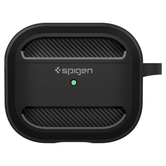 Husa Spigen Rugged Armor pentru Apple AirPods 3 Negru Mat (3, ASD01978) by www.silkase.ro