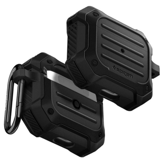 Husa de protectie ultra-rezistenta Spigen Tough Armor pentru AirPods 3, neagra (3, ASD01987) by www.silkase.ro