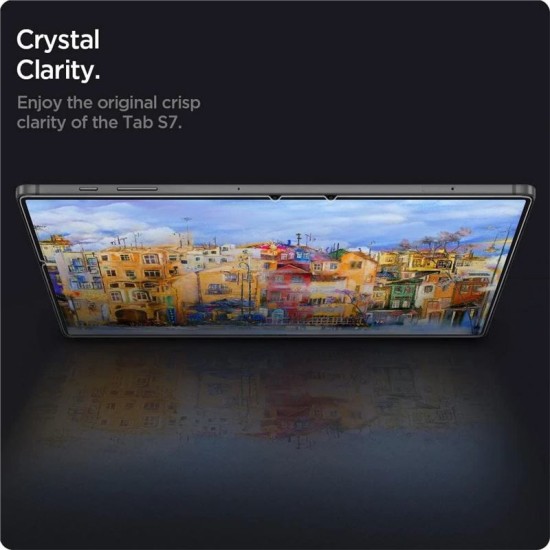 Folie sticla cu sistem de montare Case friendly Spigen GLAS.tR EZ FIT compatibila cu Samsung Galaxy Tab S7 / Tab S8 11 inch (Spigen, Ingredi) by www.silkase.ro Folie sticla cu sistem de montare Case friendly Spigen GLAS.tR EZ FIT compatibila cu Samsung Galaxy Tab S7 / Tab S8 11 inch (Ingredi, AGL02032) by www.silkase.ro