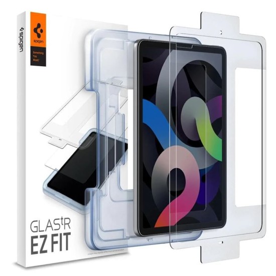 Folie sticla cu sistem de montare Case friendly Spigen GLAS.tR EZ FIT compatibila cu iPad Air 4 2020 / 5 2022 / iPad Pro 11 inch 2020/2021/2022 (Ingredi, AGL02065) by www.silkase.ro