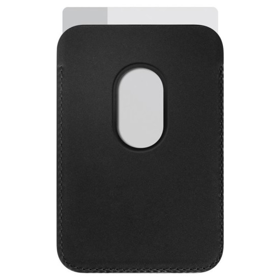 Suport de carduri pentru telefon Spigen Valentinus Card Holder, Compatibil MagSafe, Atasare cu adeziv 3M, Negru (Portofele și Suporturi Card, AMP02284) by www.silkase.ro