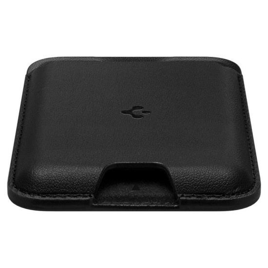 Suport de carduri pentru telefon Spigen Valentinus Card Holder, Compatibil MagSafe, Atasare cu adeziv 3M, Negru (Portofele și Suporturi Card, AMP02284) by www.silkase.ro