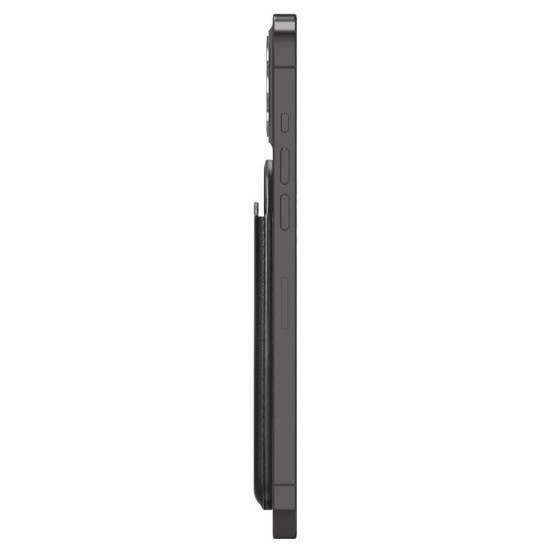 Suport de carduri pentru telefon Spigen Valentinus Card Holder, Compatibil MagSafe, Atasare cu adeziv 3M, Negru (Portofele și Suporturi Card, AMP02284) by www.silkase.ro
