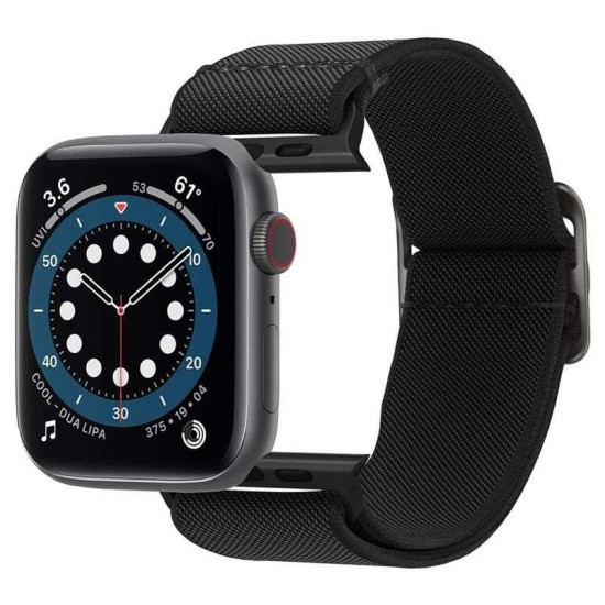Curea Spigen Fit Lite compatibila cu Apple Watch 1/2/3/4/5/6/7/SE (42/44/45mm) Black (Spigen, Ingredi) by www.silkase.ro SPIGEN Curea Fit Lite Apple Watch 49/46/45/44/42mm (Ultra 3-1/Seria 11-1/SE), Black (Ingredi, AMP02286) by www.silkase.ro