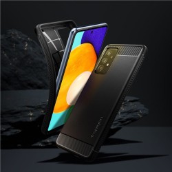 Husa Spigen Rugged Armor compatibila cu Samsung Galaxy A52 4G/5G si Galaxy A52s 5G Matte Black