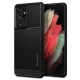 Husa Spigen Rugged Armor compatibila cu Samsung Galaxy S21 Ultra Matte Black (S21 Ultra, ACS02349) by www.silkase.ro