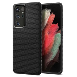 Husa de protectie Spigen Liquid Air pentru Samsung Galaxy S21 Ultra, neagra