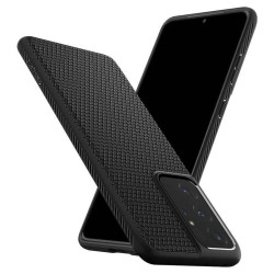 Husa de protectie Spigen Liquid Air pentru Samsung Galaxy S21 Ultra, neagra Husa de protectie Spigen Liquid Air pentru Samsung Galaxy S21 Ultra, neagra