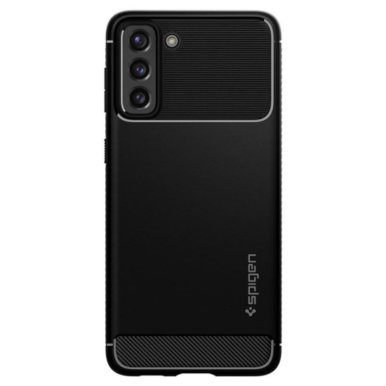 Husa Premium Spigen Rugged Armor Pentru Samsung Galaxy S21, Silicon, Negru (Spigen, S21) by www.silkase.ro Husa Premium Spigen Rugged Armor Pentru Samsung Galaxy S21, Silicon, Negru (S21, ACS02421) by www.silkase.ro