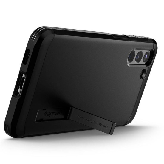 Husa Spigen Tough Armor compatibila cu Samsung Galaxy S21 Black (S21, ACS02425) by www.silkase.ro