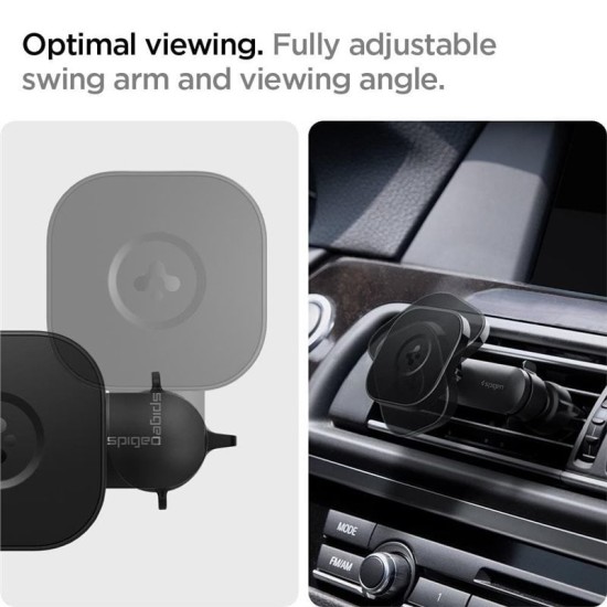 Suport auto Spigen OneTap Pro Magnetic, compatibil MagSafe, Incarcare Wireless 7.5W, Air Vent Mount, Cablu USB-C inclus, Negru (Spigen, Suport auto) by www.silkase.ro Suport auto Spigen OneTap Pro Magnetic, compatibil MagSafe, Incarcare Wireless 7.5W, Air Vent Mount, Cablu USB-C inclus, Negru (Suport auto, ACP02615) by www.silkase.ro