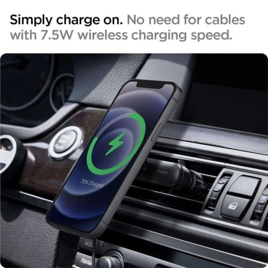 Suport auto Spigen OneTap Pro Magnetic, compatibil MagSafe, Incarcare Wireless 7.5W, Air Vent Mount, Cablu USB-C inclus, Negru (Spigen, Suport auto) by www.silkase.ro Suport auto Spigen OneTap Pro Magnetic, compatibil MagSafe, Incarcare Wireless 7.5W, Air Vent Mount, Cablu USB-C inclus, Negru (Suport auto, ACP02615) by www.silkase.ro