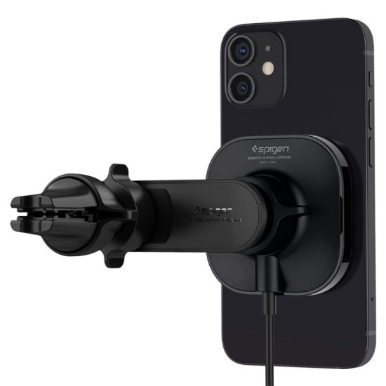 Suport auto Spigen OneTap Pro Magnetic, compatibil MagSafe, Incarcare Wireless 7.5W, Air Vent Mount, Cablu USB-C inclus, Negru (Spigen, Suport auto) by www.silkase.ro Suport auto Spigen OneTap Pro Magnetic, compatibil MagSafe, Incarcare Wireless 7.5W, Air Vent Mount, Cablu USB-C inclus, Negru (Suport auto, ACP02615) by www.silkase.ro