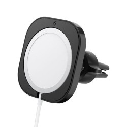 Suport auto Spigen MagFit, AirVent Mount, compatibil MagSafe, rotire 360 grade, Negru