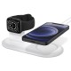 Suport 2 in 1 Spigen pentru incarcator MagSafe Duo si Apple Watch, alb (Spigen, Ingredi) by www.silkase.ro Suport 2 in 1 Spigen pentru incarcator MagSafe Duo si Apple Watch, alb (Incarcatoare, AMP02797) by www.silkase.ro