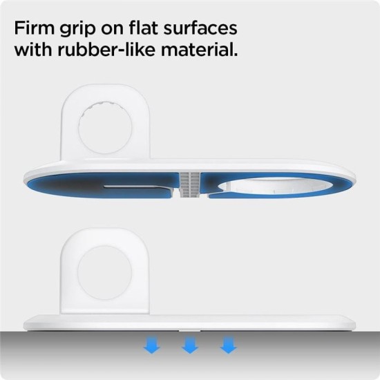 Suport 2 in 1 Spigen pentru incarcator MagSafe Duo si Apple Watch, alb (Spigen, Ingredi) by www.silkase.ro Suport 2 in 1 Spigen pentru incarcator MagSafe Duo si Apple Watch, alb (Incarcatoare, AMP02797) by www.silkase.ro