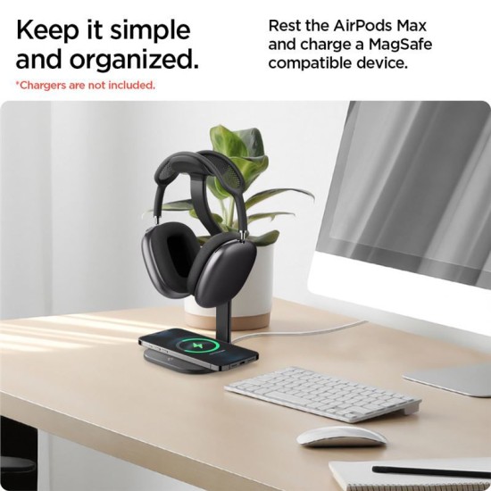 Suport de birou Spigen pentru incarcator MagSafe si casti AirPods Max, negru (Spigen, Ingredi) by www.silkase.ro Suport de birou Spigen pentru incarcator MagSafe si casti AirPods Max, negru (Ingredi, AMP02818) by www.silkase.ro