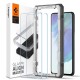 Set 2 folii sticla transparenta cu sistem de montare Case friendly Spigen ALM GLAS.tR compatibil cu Samsung Galaxy S21 FE 5G (Ingredi, AGL03088) by www.silkase.ro