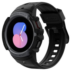 Curea Ceas Spigen Rugged Armor Compatibila Cu Samsung Galaxy Watch 4 40mm, Charocal Grey