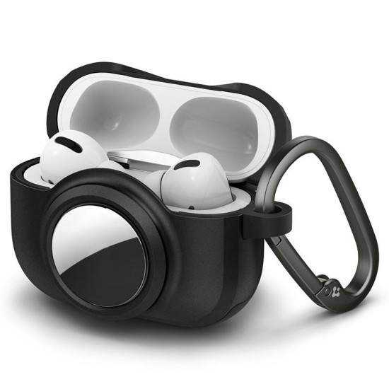 Husa Spigen Tag Armor Duo compatibila cu Apple AirPods Pro si AirTag Black (Ingredi, ACS03167) by www.silkase.ro