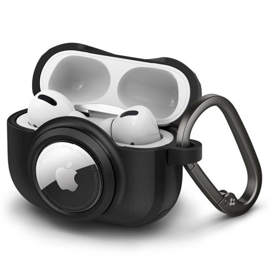 Husa Spigen Tag Armor Duo compatibila cu Apple AirPods Pro si AirTag Black (Ingredi, ACS03167) by www.silkase.ro
