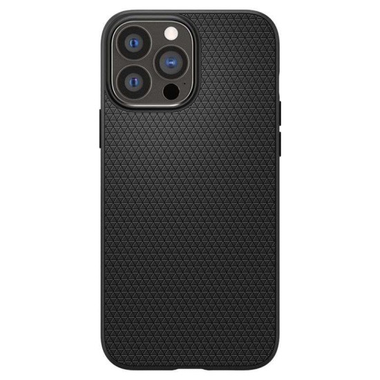 Husa de protectie Spigen Liquid Air pentru iPhone 13 Pro Max, Matte Black (iPhone 13 Pro Max, ACS03201) by www.silkase.ro