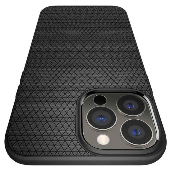 Husa de protectie Spigen Liquid Air pentru iPhone 13 Pro Max, Matte Black (iPhone 13 Pro Max, ACS03201) by www.silkase.ro