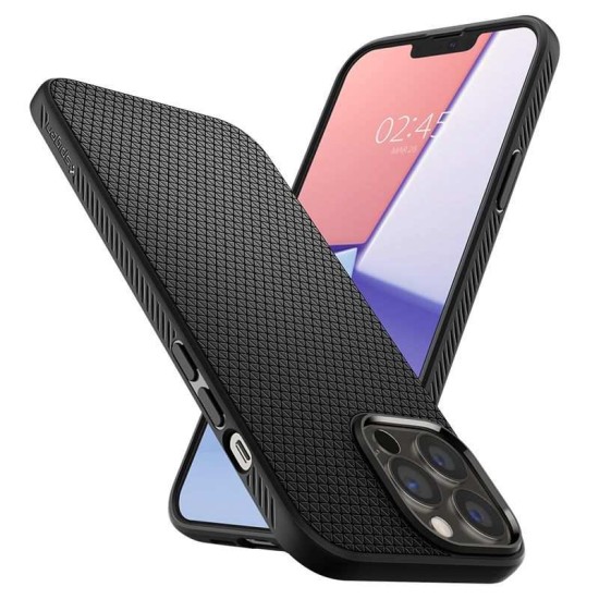 Husa de protectie Spigen Liquid Air pentru iPhone 13 Pro Max, Matte Black (iPhone 13 Pro Max, ACS03201) by www.silkase.ro