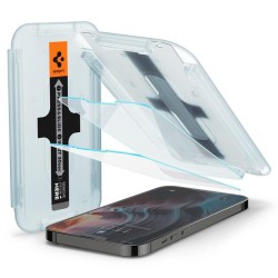 Set 2 folii sticla cu sistem de montare Case friendly Spigen GLAStR EZ FIT compatibil cu iPhone 13 Pro Max / 14 Plus